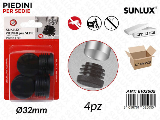 Sunlux Piedini Sedie 4PCS D.32MM