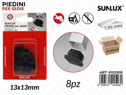 Sunlux Piedini Sedie 8PCS 13*13MM