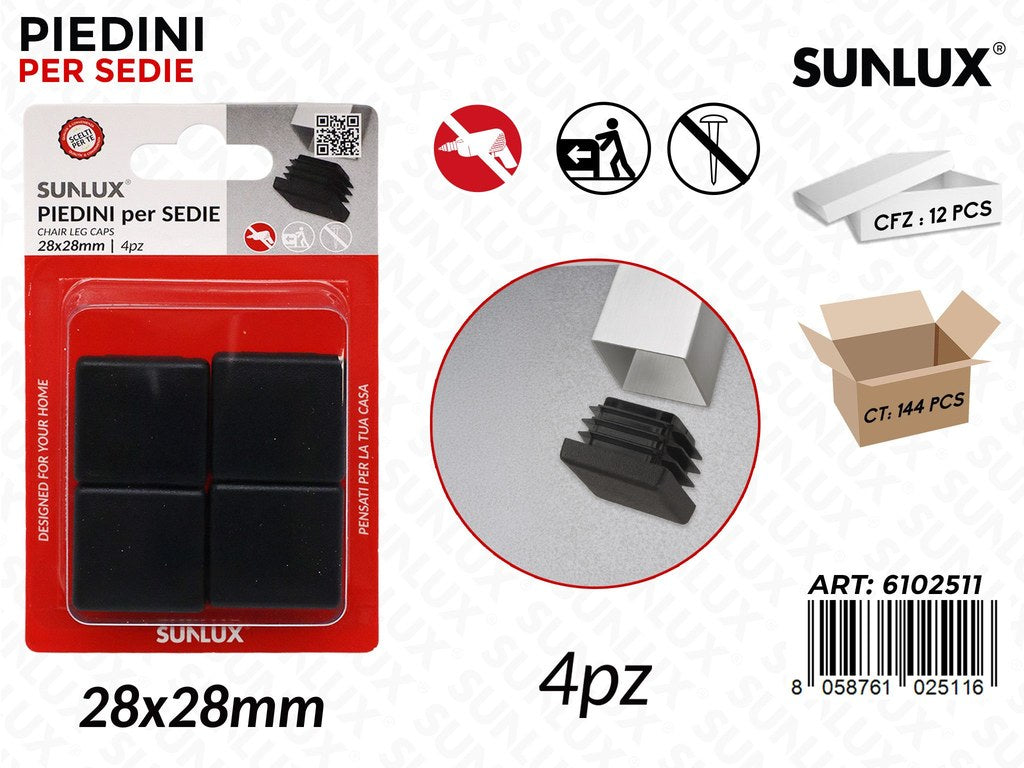 Sunlux Piedini Sedie 4PCS 28*28MM