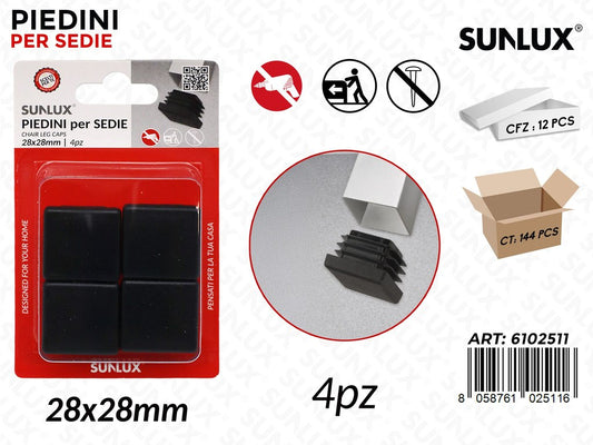 Sunlux Piedini Sedie 4PCS 28*28MM