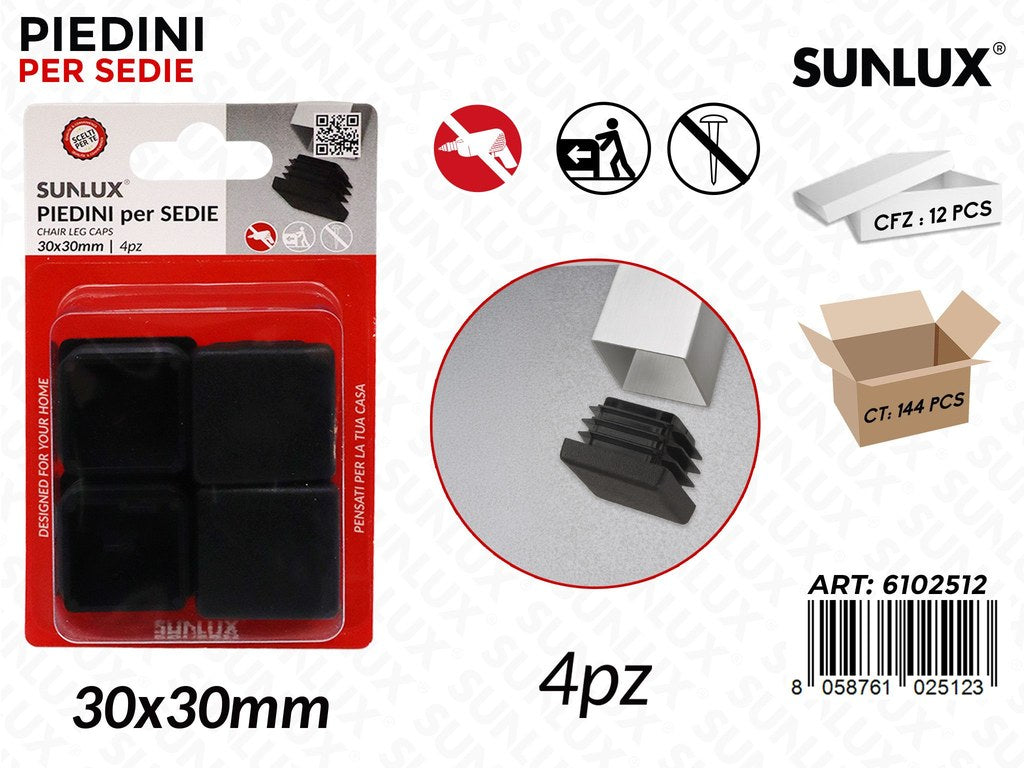 Sunlux Piedini Sedie 4PCS 30*30MM