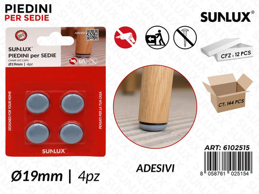Sunlux Piedini Sedie Adv 4PCS D.19MM