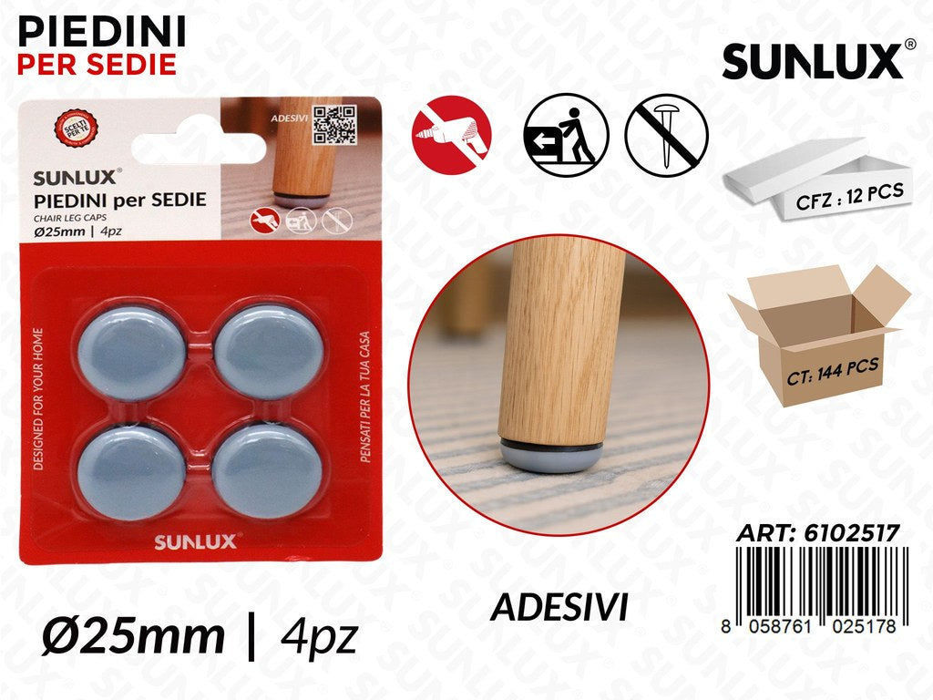 Sunlux Piedini Sedie Adv 4PCS D.25MM