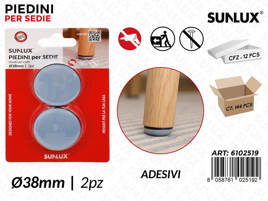 Sunlux Piedini Sedie Adv 2PCS D.38MM