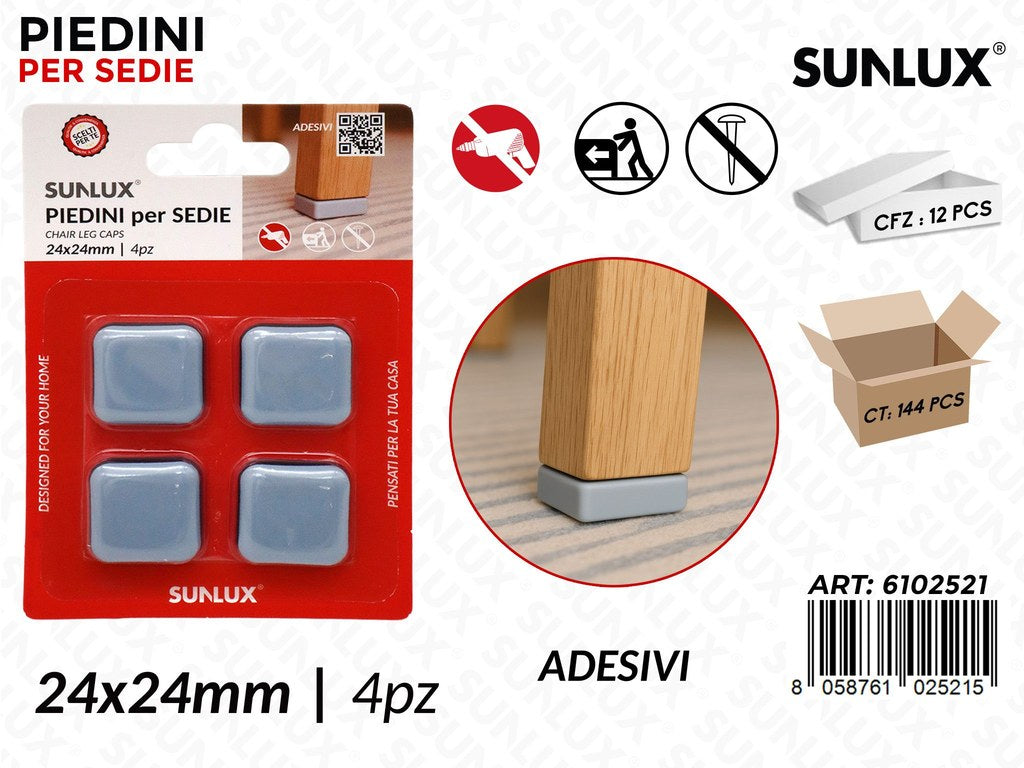 Sunlux Piedini Sedie Adv 4PCS 24*24MM