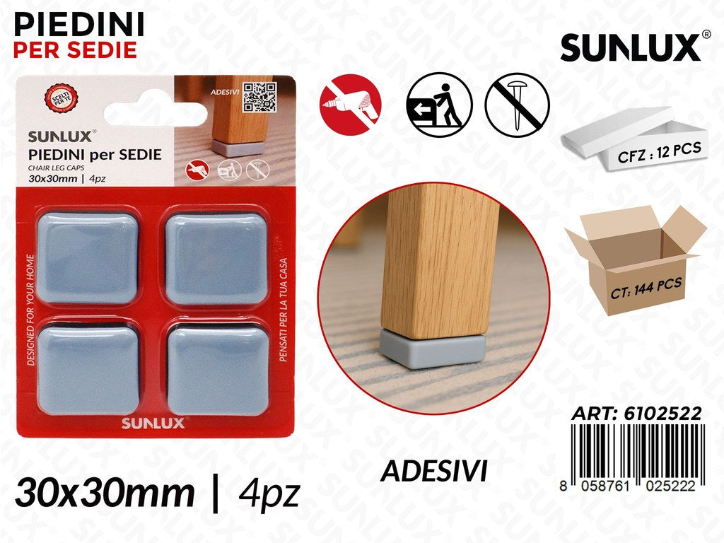 Sunlux Piedini Sedie Adv 4PCS 30*30MM