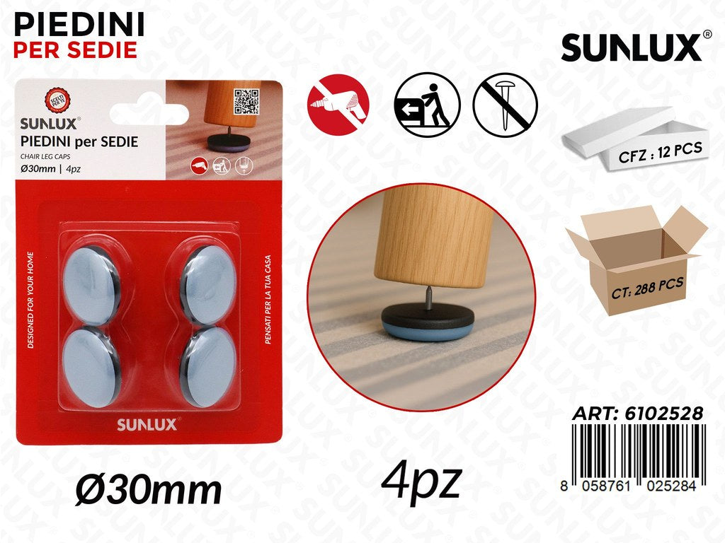 Sunlux Piedini Sedie 4PCS D.30MM
