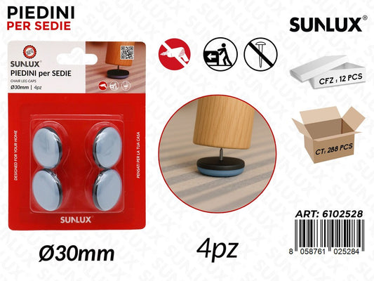Sunlux Piedini Sedie 4PCS D.30MM