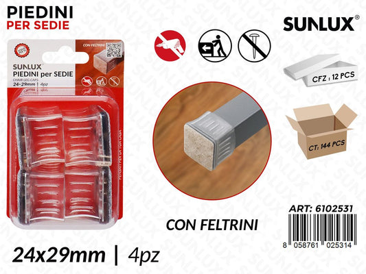 Sunlux Piedini Sedie 4PCS 24*29MM