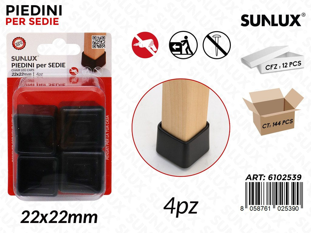 Sunlux Piedini Sedie 4PCS 22*22MM