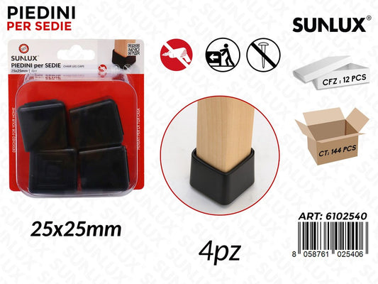 Sunlux Piedini Sedie 4PCS 25*25MM