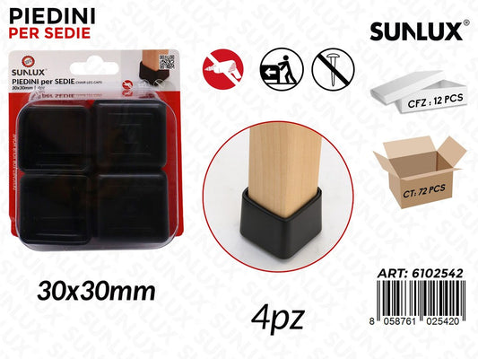 Sunlux Piedini Sedie 4PCS 30*30MM