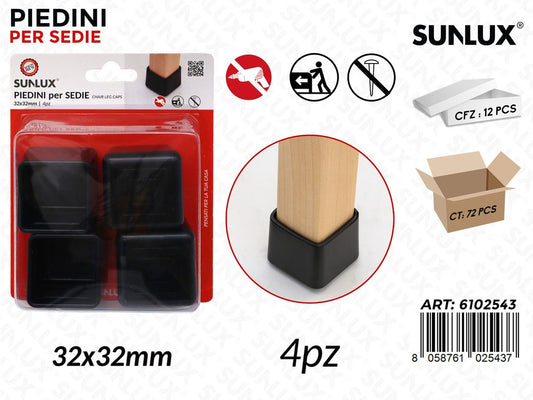 Sunlux Piedini Sedie 4PCS 32*32MM