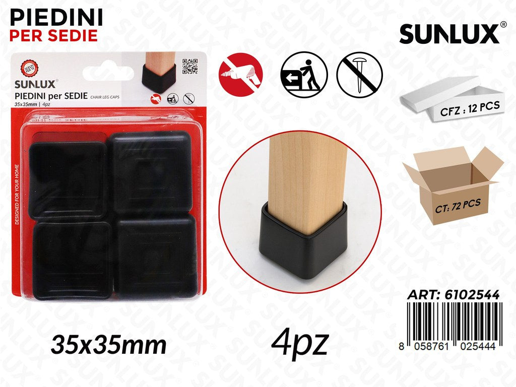 Sunlux Piedini Sedie 4PCS 35*35MM