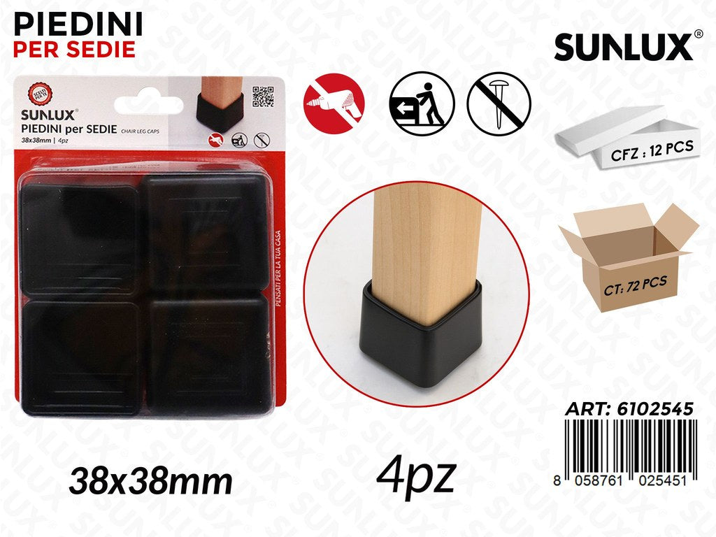 Sunlux Piedini Sedie 4PCS 38*38MM