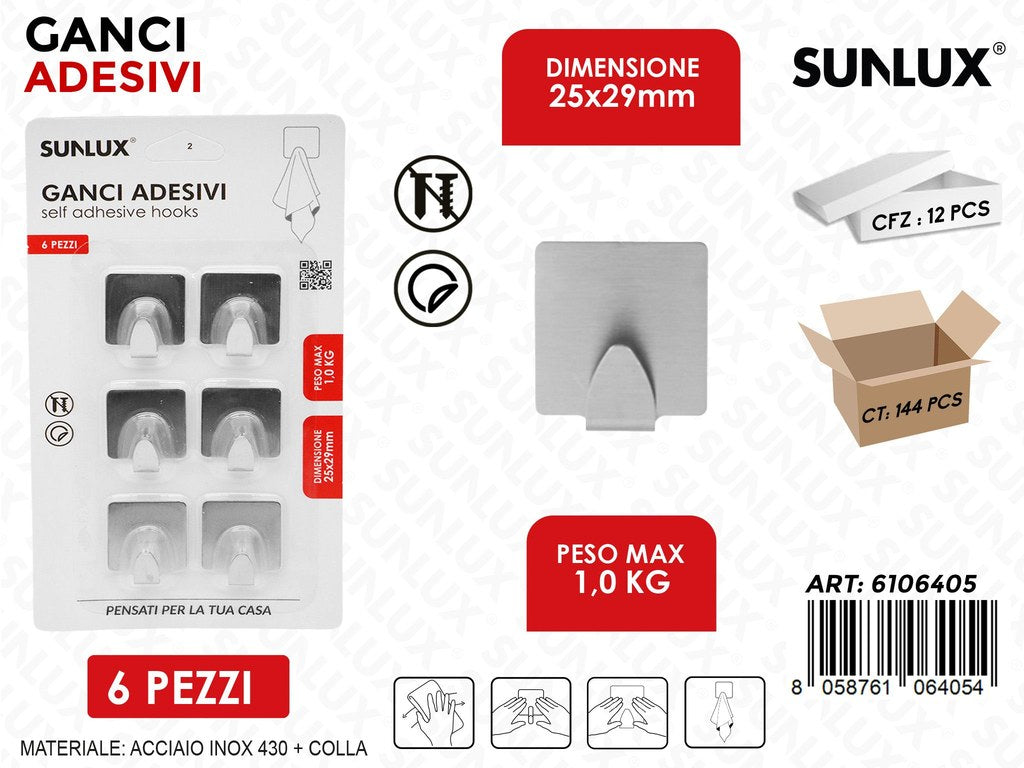 Sunlux Ganci Adv Acc. 430 6PCS MAX1KG 25*29MM