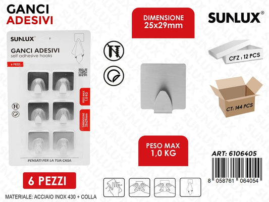 Sunlux Ganci Adv Acc. 430 6PCS MAX1KG 25*29MM