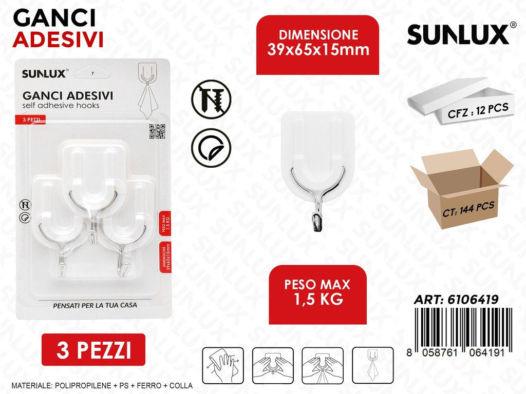 Sunlux Ganci Adv 3PCS MAX1.5KG 39*65*15MM
