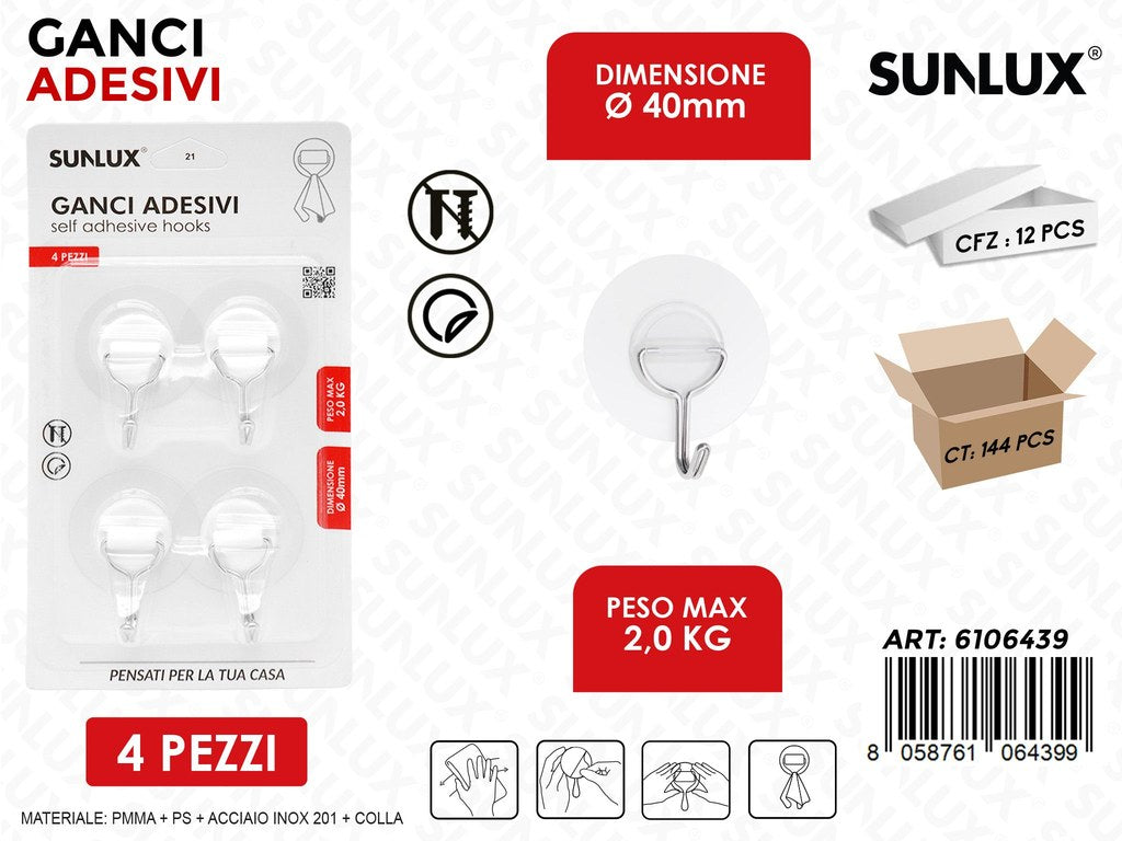 Sunlux Ganci Adv Acc. 201 4PCS MAX2KG D.40MM