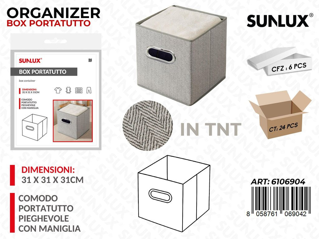 ORGANIZER BOX PORTATUTTO TNT 31*31*31CM