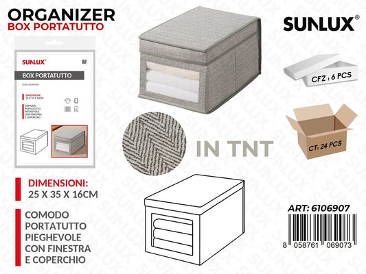 ORGANIZER BOX PORTATUTTO TNT 25*35*16CM