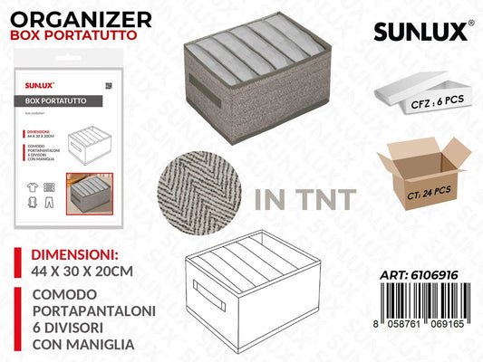 Sunlux Organizer Box Portatutto Tnt 6DIVIS.44*30*20CM