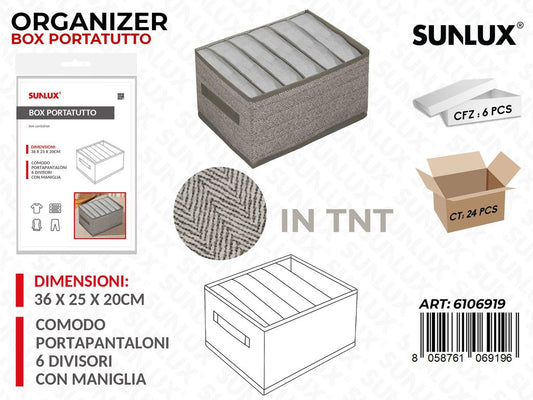 Sunlux Organizer Box Portatutto Tnt 6DIVIS. 36*25*20CM