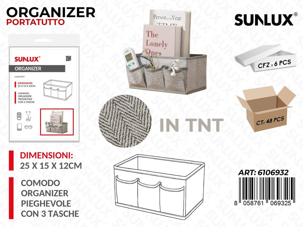 Sunlux Organizer Portatutto Tnt 3TASC. 25*15*12CM