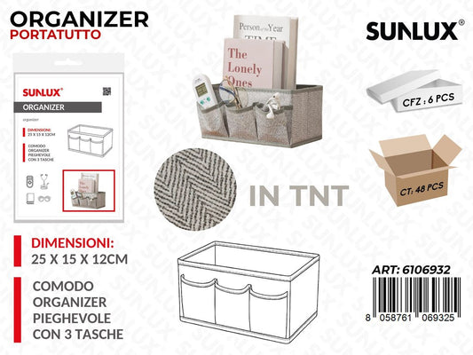 Sunlux Organizer Portatutto Tnt 3TASC. 25*15*12CM