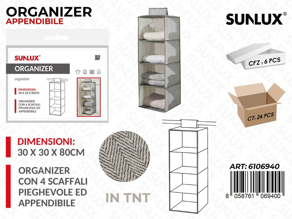 Sunlux Organizer Appendibile Tnt 4SCAFF. 30*30*80CM