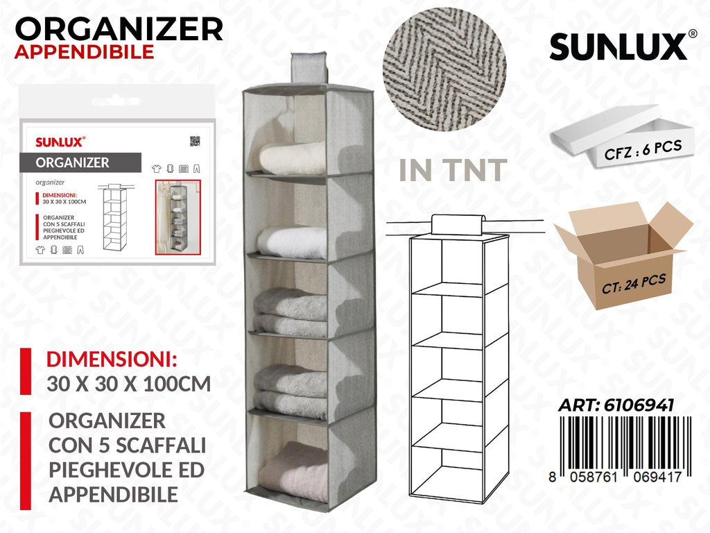 Sunlux Organizer Appendibile Tnt 5SCAFF. 30*30*100CM