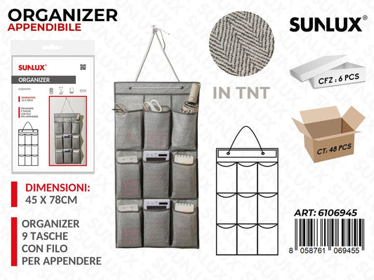 Sunlux Organizer Appendibile Tnt 9TASC. 45*78CM