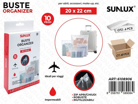 Sunlux Buste Organizer 10PCS 20*22CM