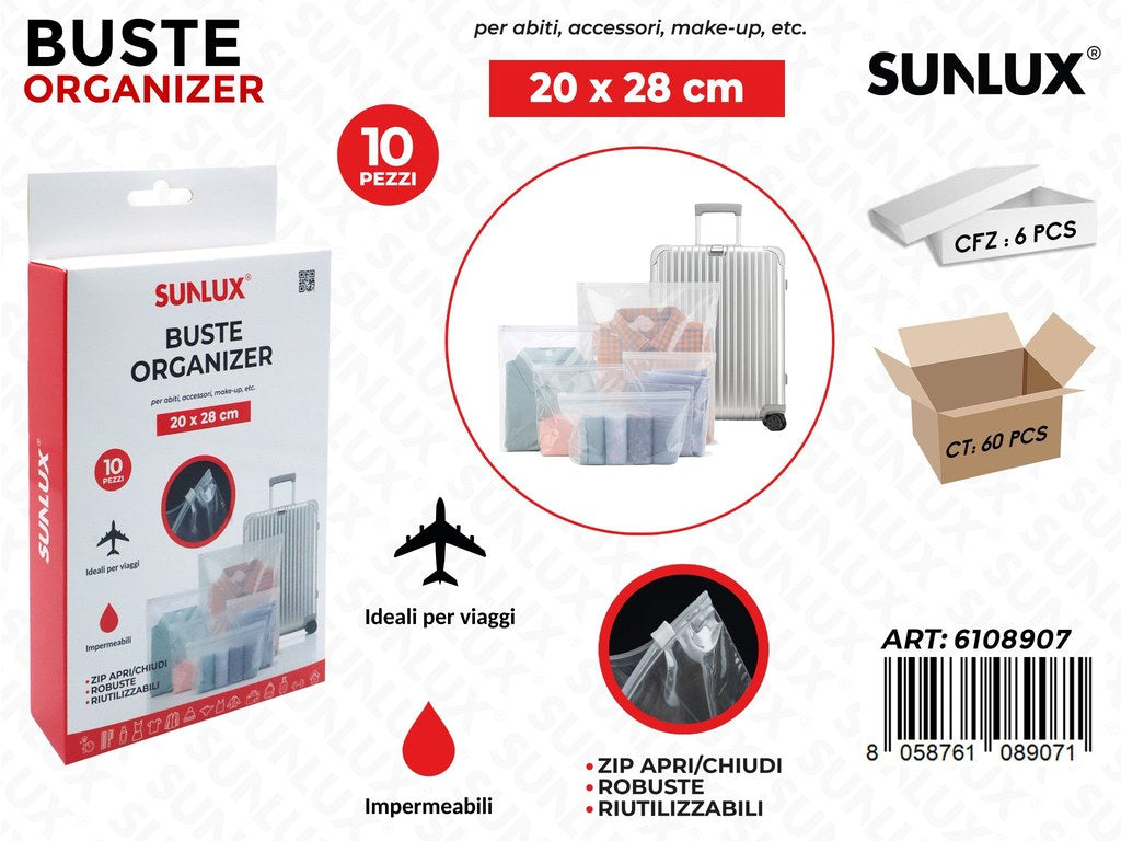Sunlux Buste Organizer 10PCS 20*28CM