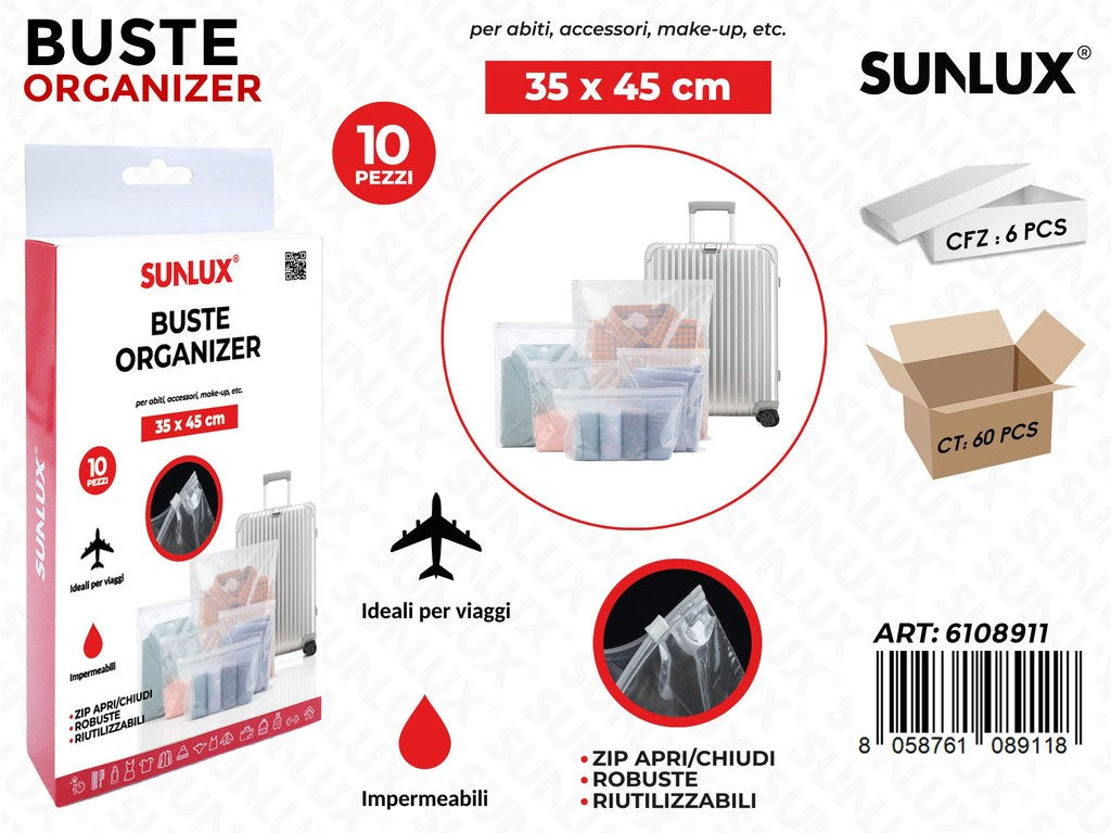 Sunlux Buste Organizer 10PCS 35*45CM