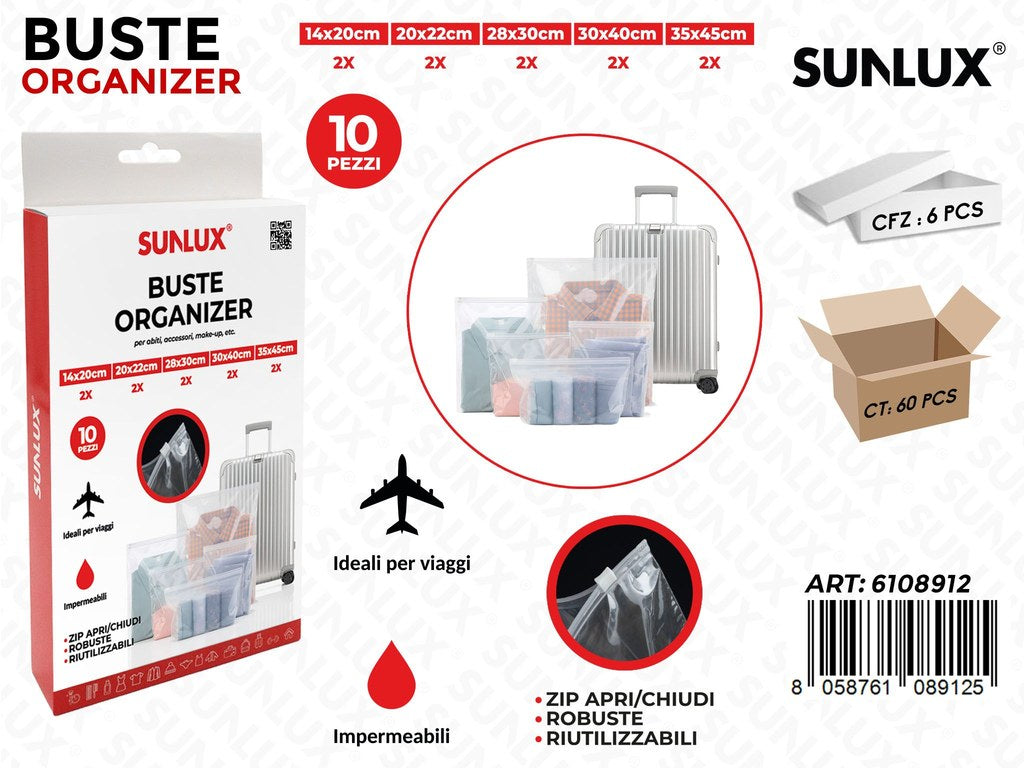 Sunlux Buste Organizer 10PCS Ass.