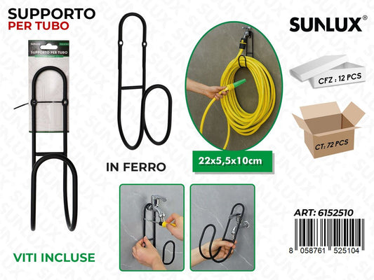 Sunlux Supporto Tubo Ferro c/ Viti 22*5.5*10CM