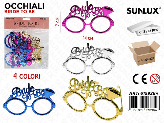 OCCHIALI PARTY BRIDE 4 PCS COL. ASS.