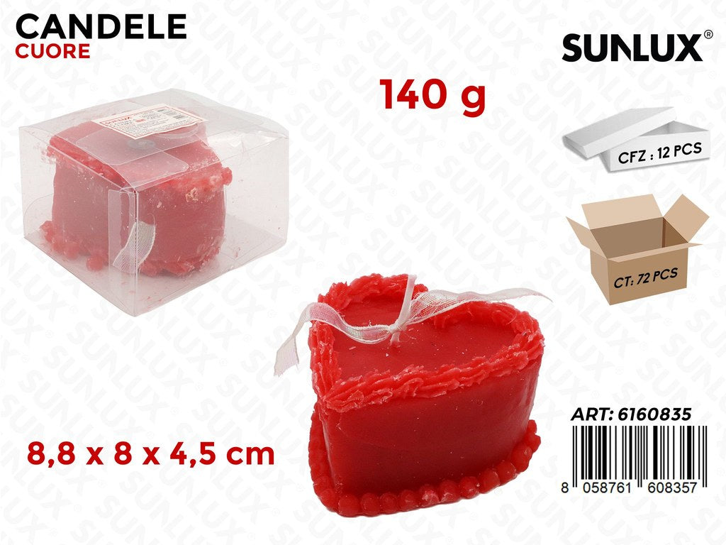 Sunlux Candele Cuore 8.8*8*4.5CM 140G