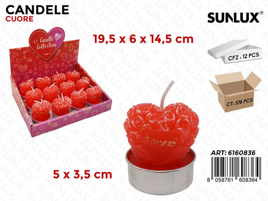 Sunlux Esp. Candele Cuore 5*3.5CM