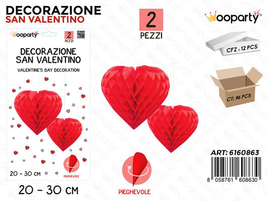 DEC.SAN VALENTINO 2PCS 20/30CM