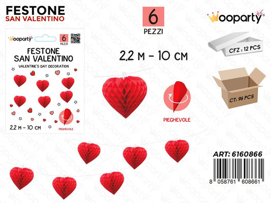 DEC.SAN VALENTINO 6PCS 2.2M 10CM