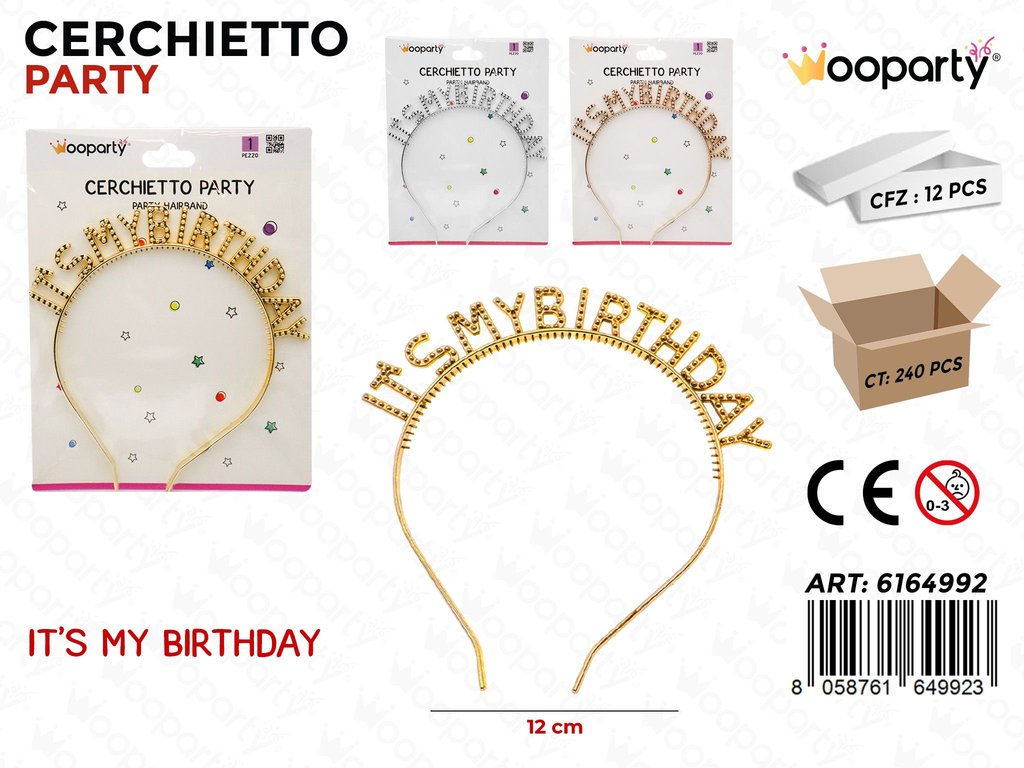 CERCHIETTO PARTY BIRTHDAY ASS. 12CM