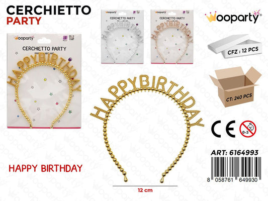 CERCHIETTO PARTY BIRTHDAY ASS. 12CM