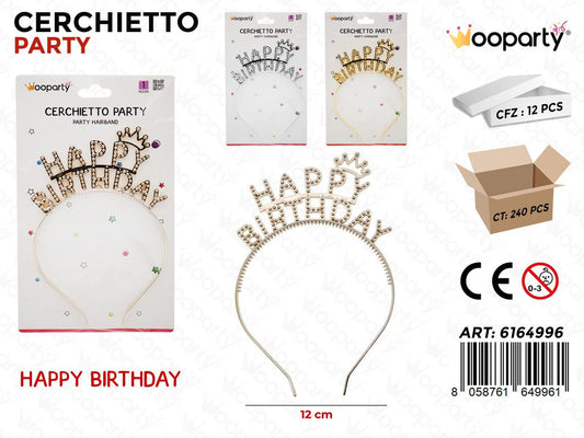 CERCHIETTO PARTY BIRTHDAY ASS. 12CM