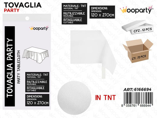 TOVAGLIA  TNT 50G BIANCO 120*270CM /PZ DA 12**