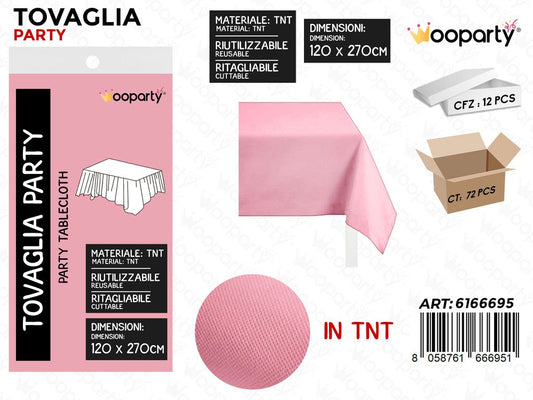 TOVAGLIA TNT 50G ROSA 120*270CM /PZ DA 12**