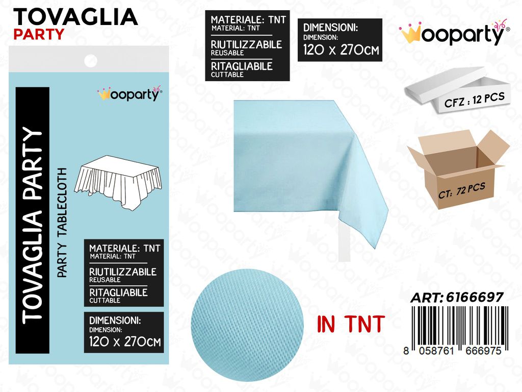 TOVAGLIA TNT 50G BLU 120*270CM /PZ DA 12**