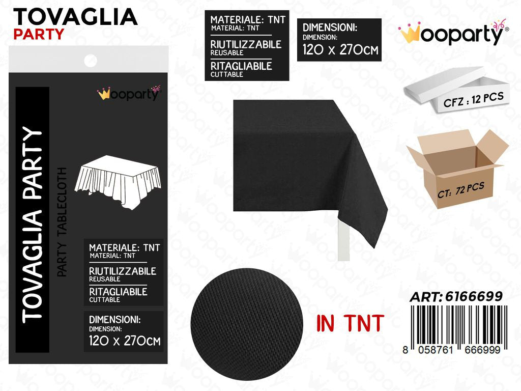 TOVAGLIA TNT 50G NERO 120*270CM /PZ DA 12**
