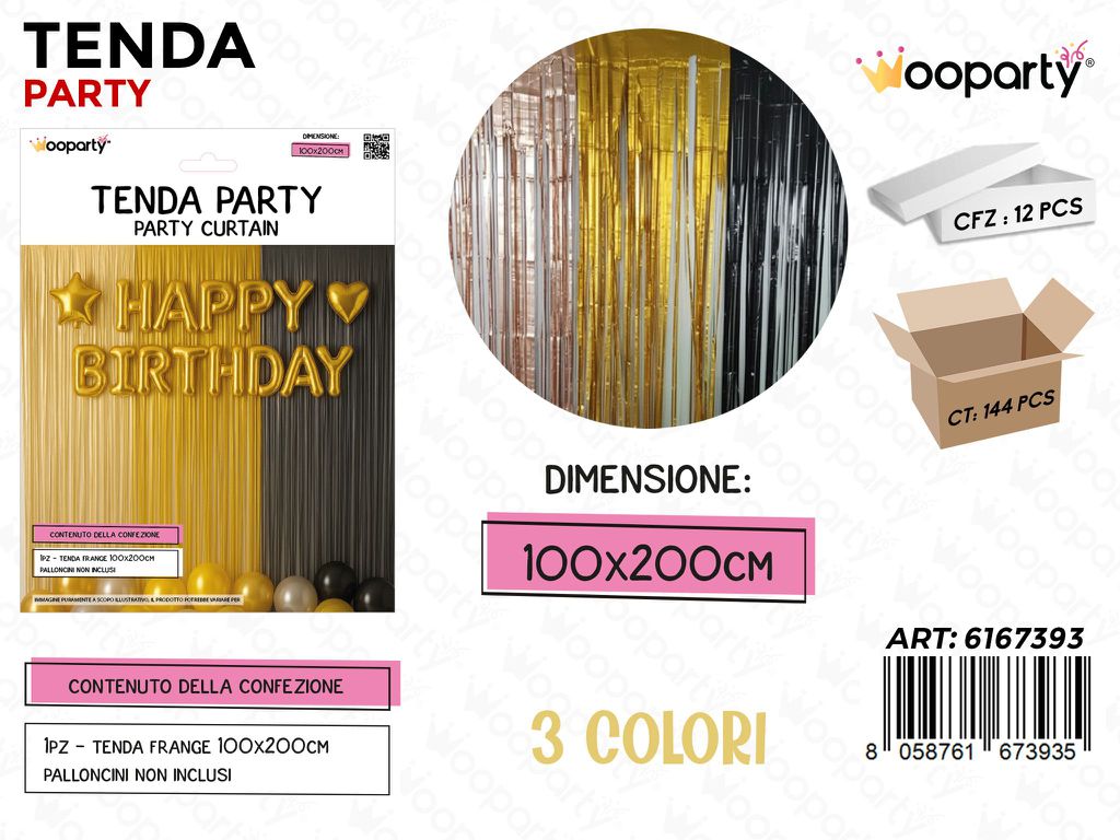 TENDA PARTY 3COL. 100*200CM